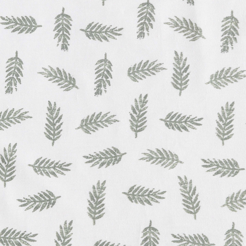 Eddie Bauer Printed Percale Cotton Sheet Set, King Sheet Set with 2 Pillowcases, Laurel Leaves