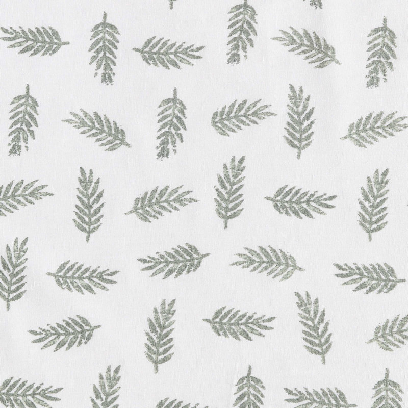 Shasta Lake Cotton Percale Standard Sheet Set, Full Sheet Set with 2 Pillowcases, Laurel Leaves