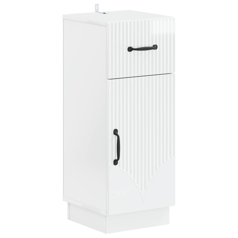 Bathroom Storage Furniture Set, High Gloss White