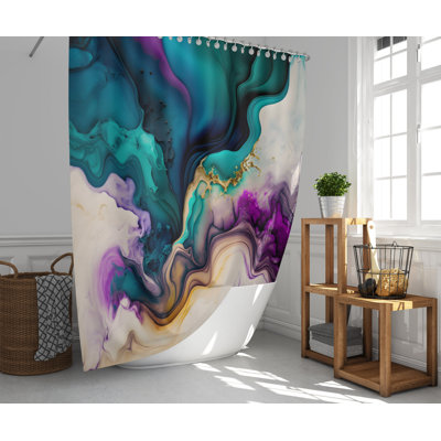 Terah Abstract Shower Curtain