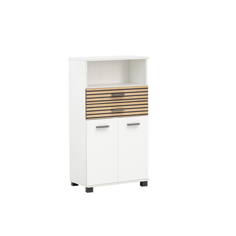 Rayel Bathroom Cabinet, White Matt