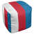 Blanc / rouge / bleu poudre