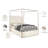 Porter Tufted Upholstered Canopy Bed-650833691-650833669