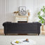 Canapé Chesterfield 3 places, revêtement en tissu Tech, design moderne pour le salon