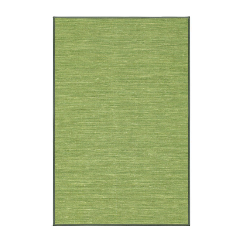Tapis de zone vert contemporaine, Rectangle 8 pi 0 po x 10 pi 0 po