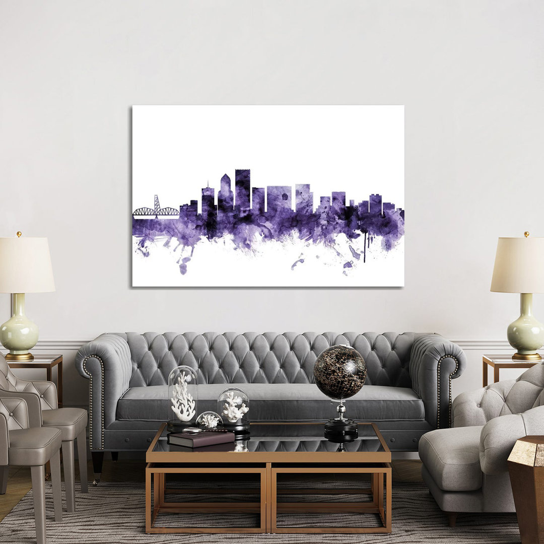 Portland, Oregon Skyline by Michael Tompsett - Wrapped Canvas Gallery-Wrapped Canvas GiclÃ©e