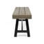 Banc de patio extérieur en bois d'acacia, gris / métal rustique-2138702902