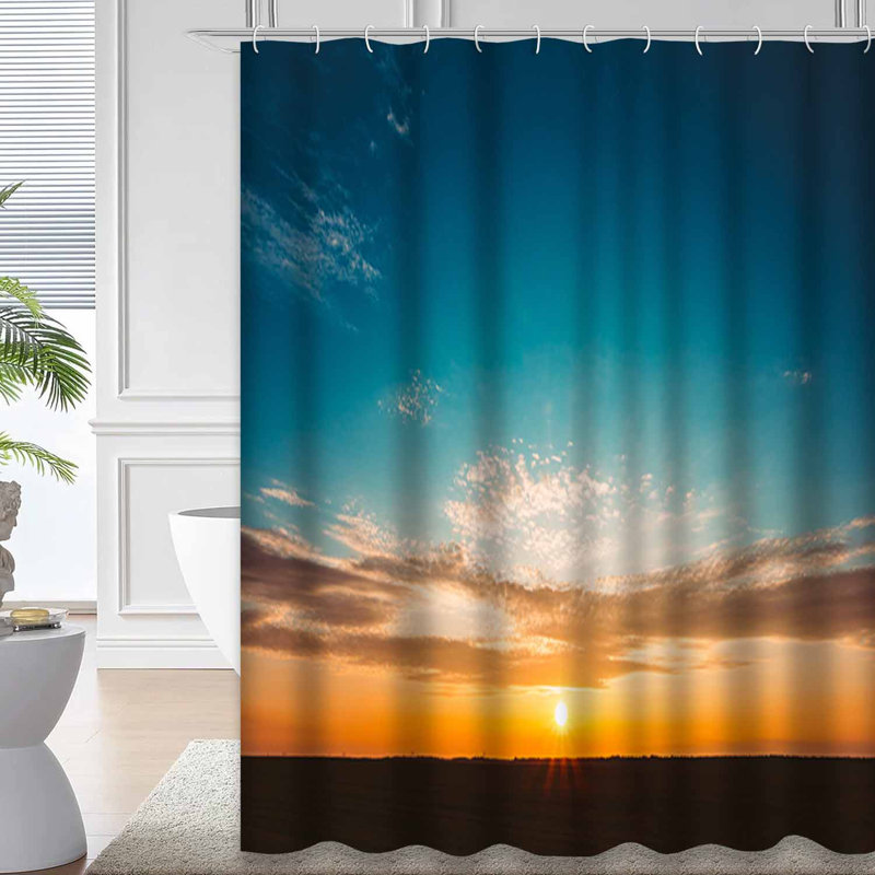Rideau de douche Natural Sunset, L 72 po x l 84 po