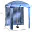 Parasol d'extérieur à volants - Rayures bleues et blanches, 5,9 pi x 5,9 pi, portable, évents, sacs de sable, tente de plage portative avec abat-jour,