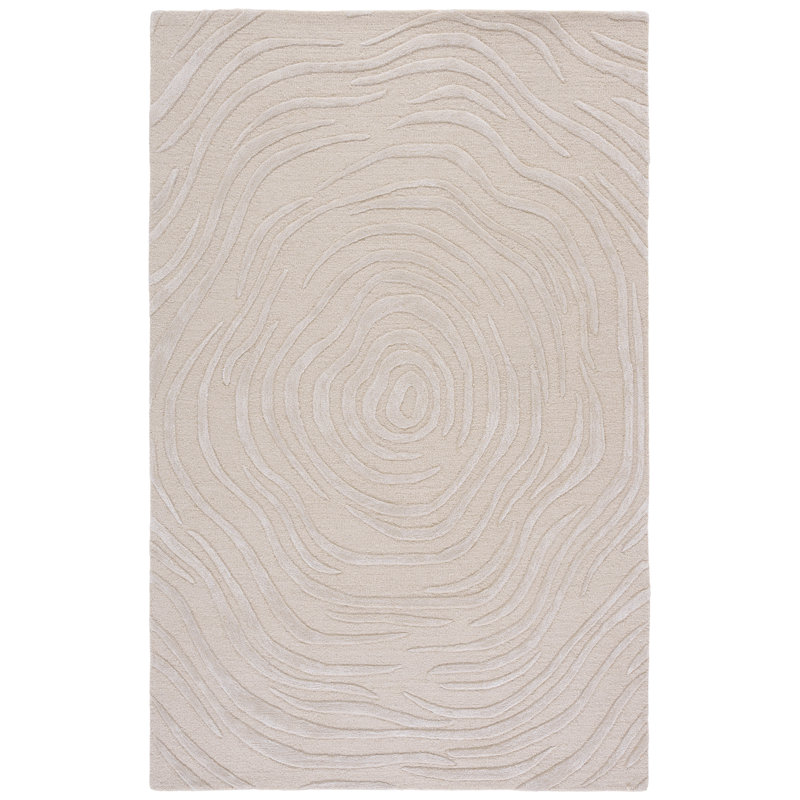 Glamour Hand Tufted Wool; Viscose; Cotton Abstract Indoor Rug, Rectangle 6' x 9'