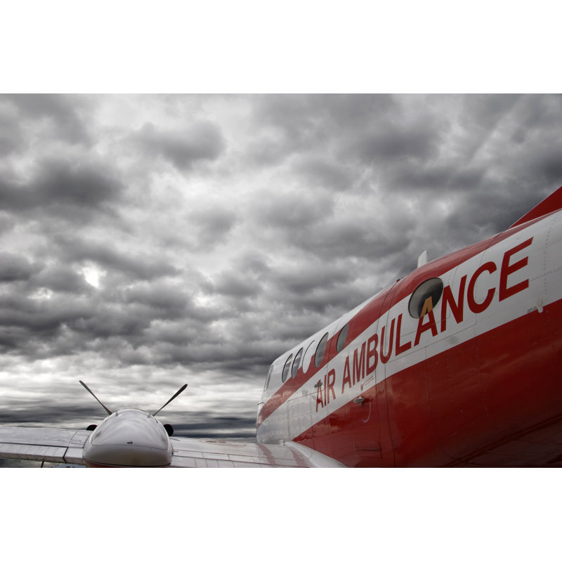 Air Ambulance Airplane by Kerriekerr - Wrapped Canvas Print, 20cm H x 30cm W x 3.8cm D