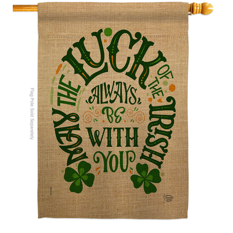 Double Sided Polyester St. Patrick's Day House Flag, 40" H x 28" W