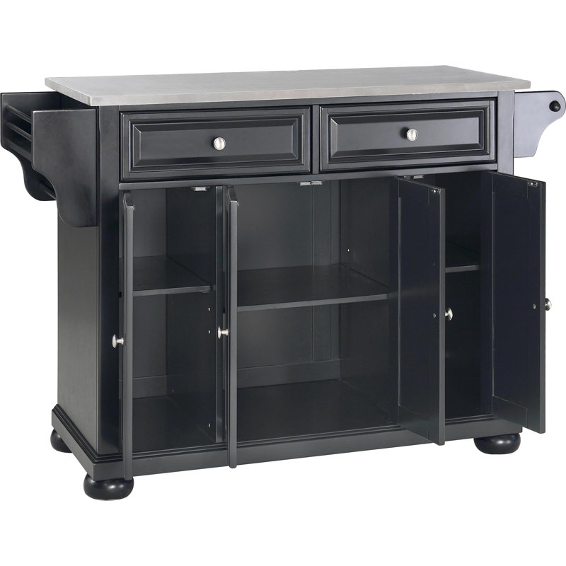 Haslingden Kitchen Island, Black
