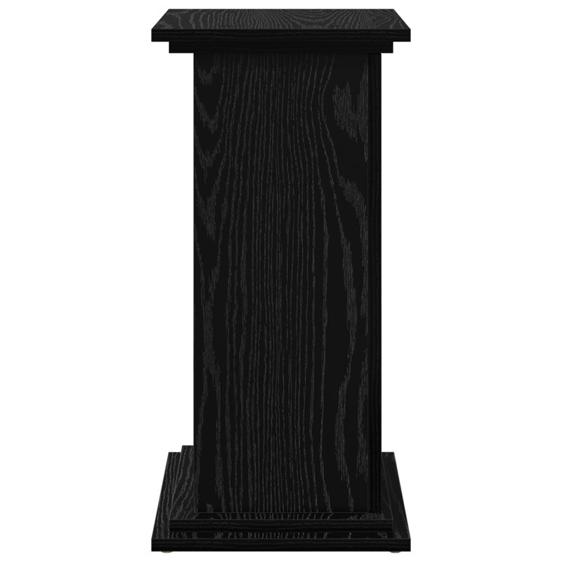  Display Stand With Storage Black Oak 12.2 X 11.8 X 23.6 In Engineered Wood