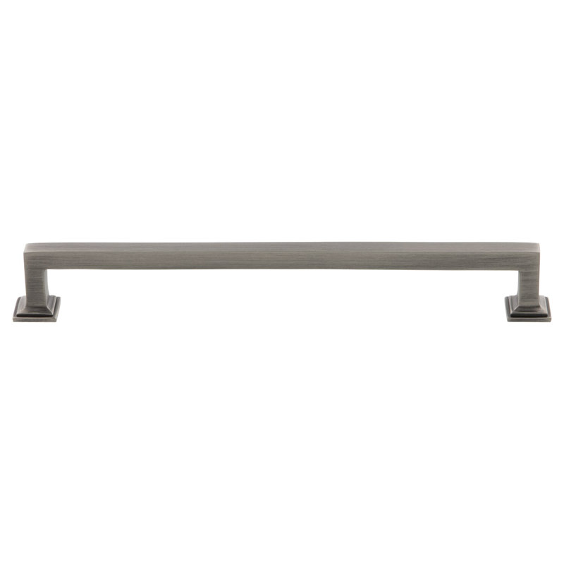 Grandeur Geneva 8" Brass Handle Pull, Antique Pewter