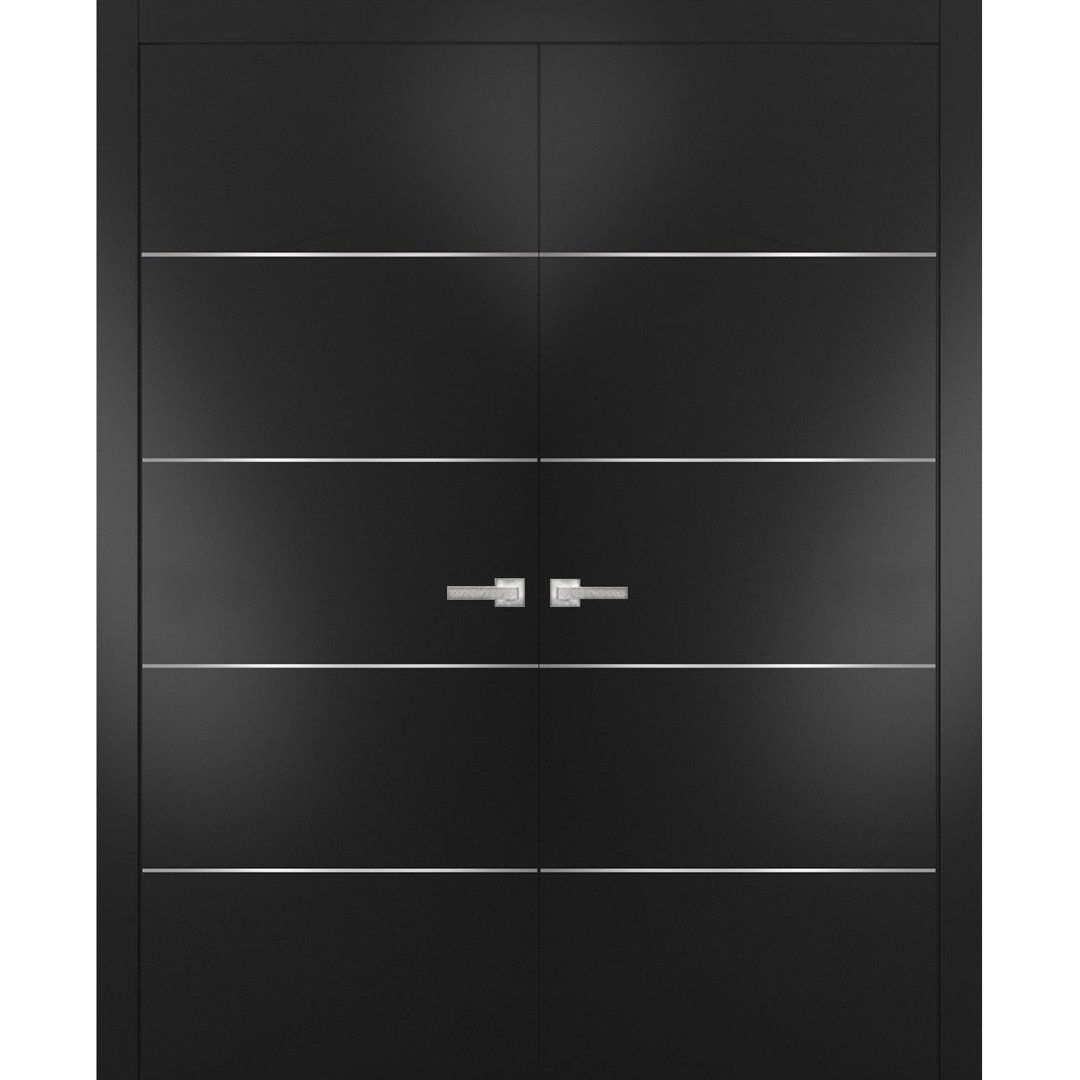 Planum Wood Sliding Closet Black Doors SARTODOORS 
