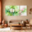 Plantes et fleurs, ensemble de 3 impressions sur toile-1068404524