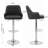 Aryelle Bar Stools Set of 4, Adjustable Counter Height Stools with Back and Arm, Modern Swivel Bar Chairs with Footrest, Upholstered PU Leather Kitchen Island Stools, Black-864890692-870189729