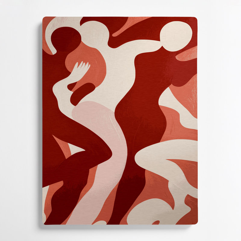 Abstract Figurative 10 Red Metal Wall Art