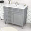 Ensemble de meuble-lavabo simple autoportant avec lavabo en céramique et tiroirs de rangement Eliga-1822293288