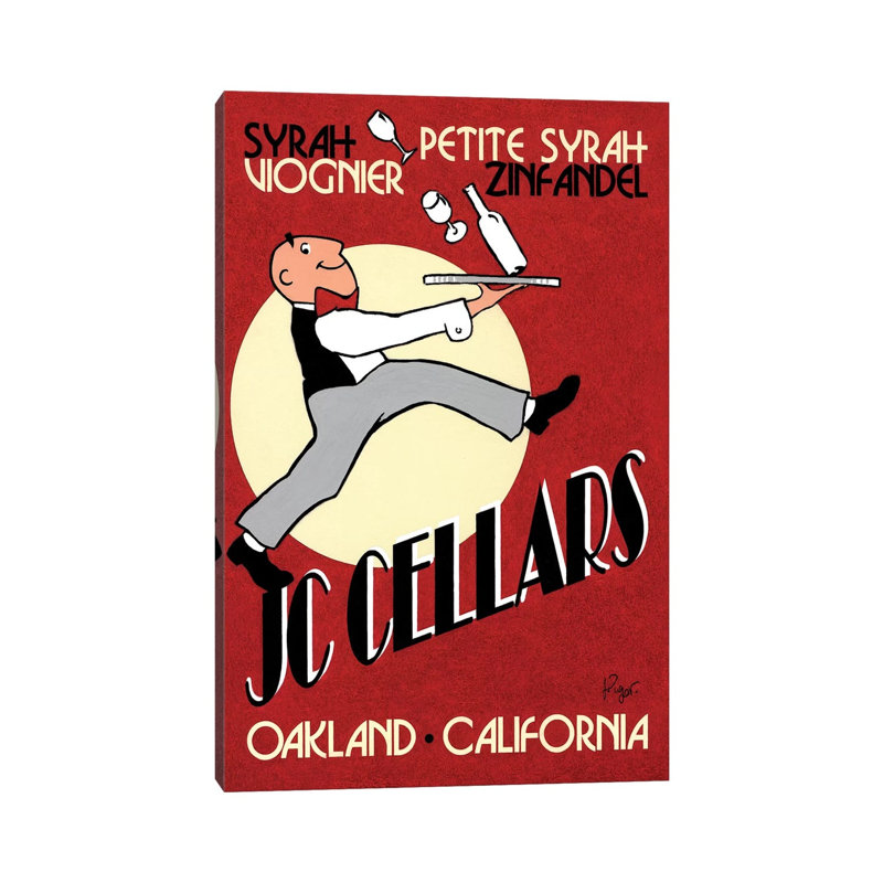 JC Cellars Vintage Advertisement 1 Piece Wrapped Canvas Wall Art, 101.6 cm H x 66.04 cm W x 1.91 cm D