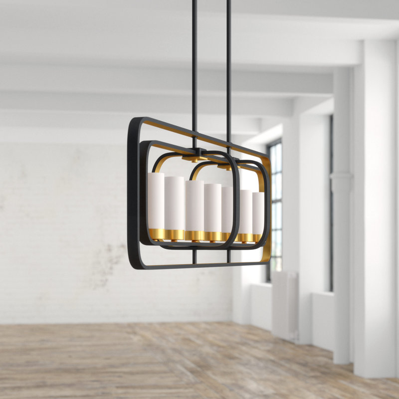 Iniguez 7 - Light Kitchen Island Pendant, Bronze Gold