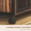 Rustic Brown Printer Cart With Ac Outlets. Organize Your Office Space. Mobile Stable Wheels. Versatile Furniture Power Ports. Charge Devices. Office. Piece