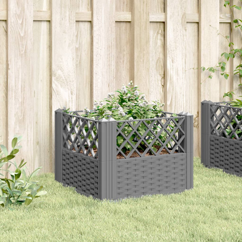 Artel Planter Box, 43.5cm H x 43.5cm W x 43.5cm D, Light Grey