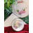 Rabia 45-piece Porcelain Dinnerware Set, embossed floral (service for 8)
