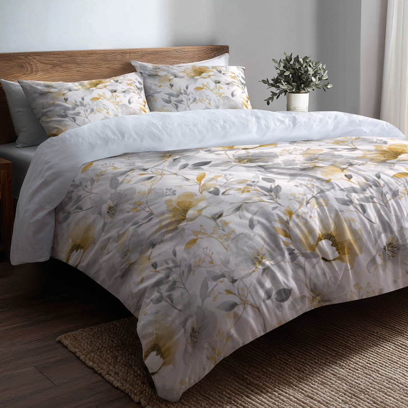 Ensemble de literie 3 pièces Country Farmhouse - Ensemble de housse de couette Floral Whisper