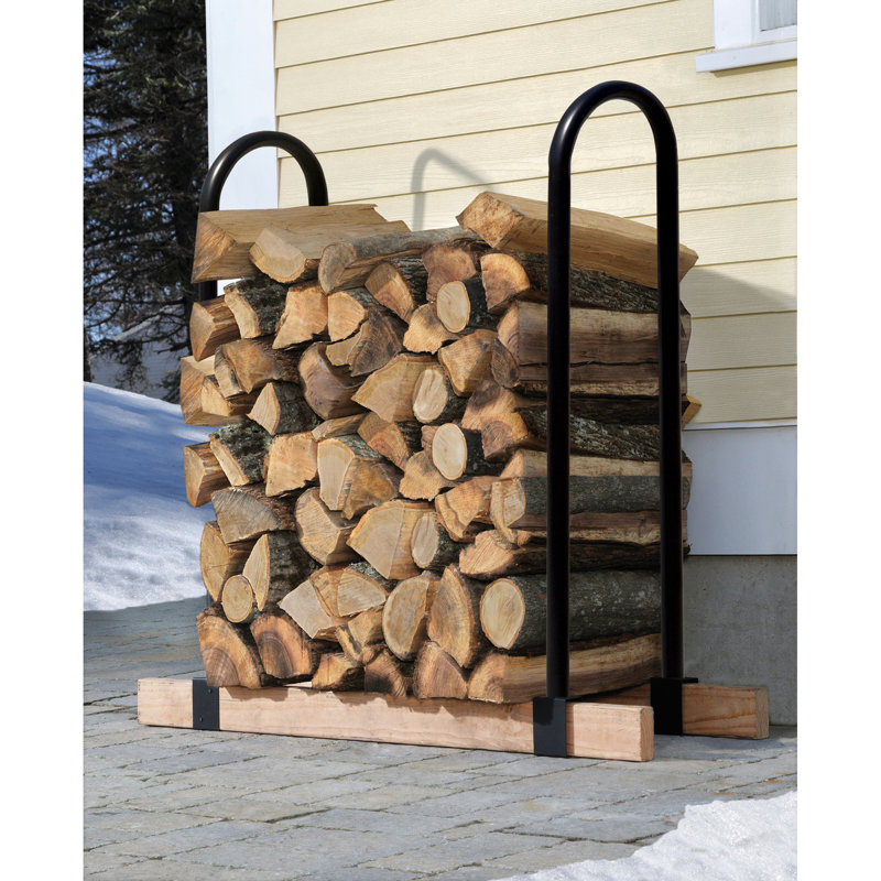 Ensemble de support de support de bois de chauffage réglable
