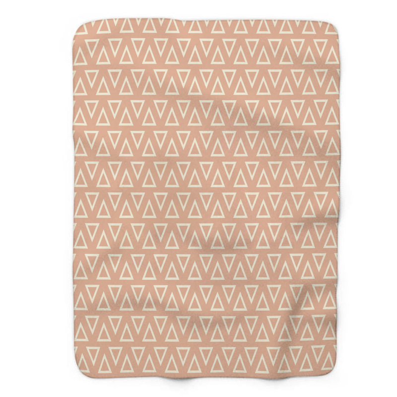 Corail ombre - couverture sherpa de qualité supérieure 1 pièce, Lit simple