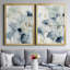 Indigo Ginkgo I - ensemble de 2 peintures sur toile encadrées-506617508-506617509