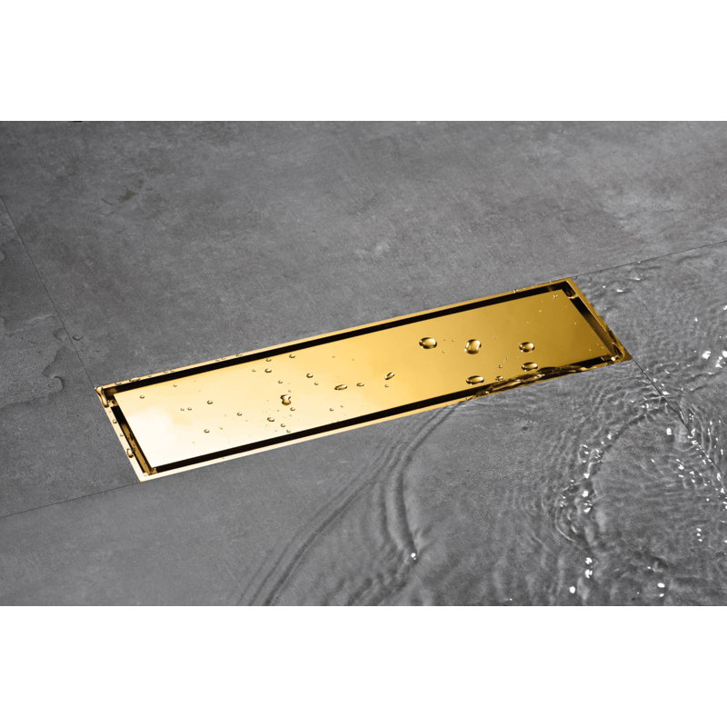 Drain de douche à carreler, Or poli