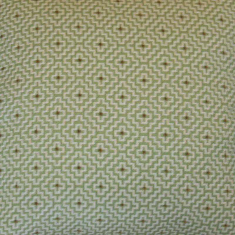 Coussin décoratif à motif géométrique BEAUNE, Hauteur (22 po) x largeur (22 po), Vert clair