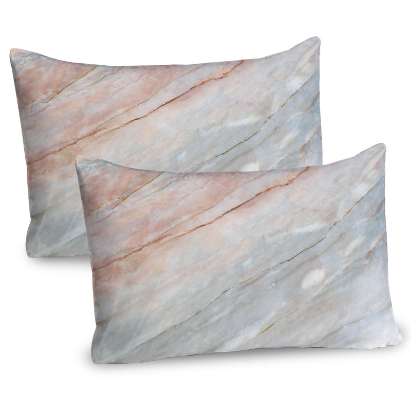 Ensemble de 2 taies décoratives à motif de marbre Ambesonne Onyx Scratches 30 po x 20 po