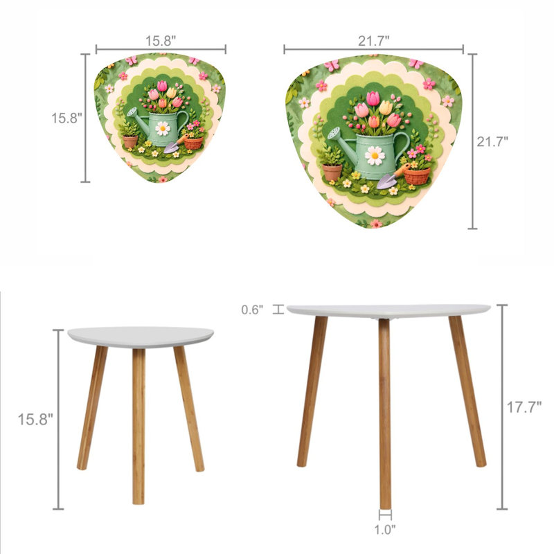Ensemble de 2 tables gigognes Triangle Nesting