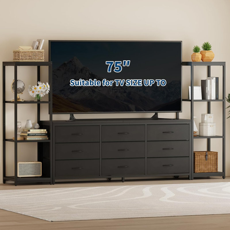 Unfinished TV Stand for TVs up to 50", Black