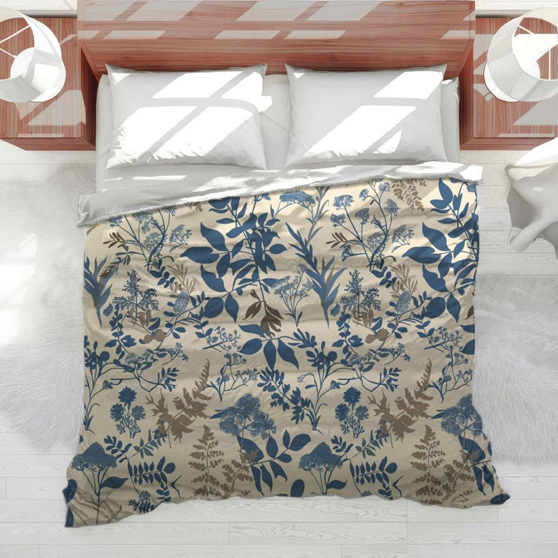 Herbal Bedding Nature Motif Comforter Botanical, Twin Comforter