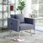 Chaise en tissu de lin avec ports de chargement USB, poches et coussins