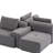 Green Corduroy L-shaped Sectional Sofa With 1 Ottoman-324074564