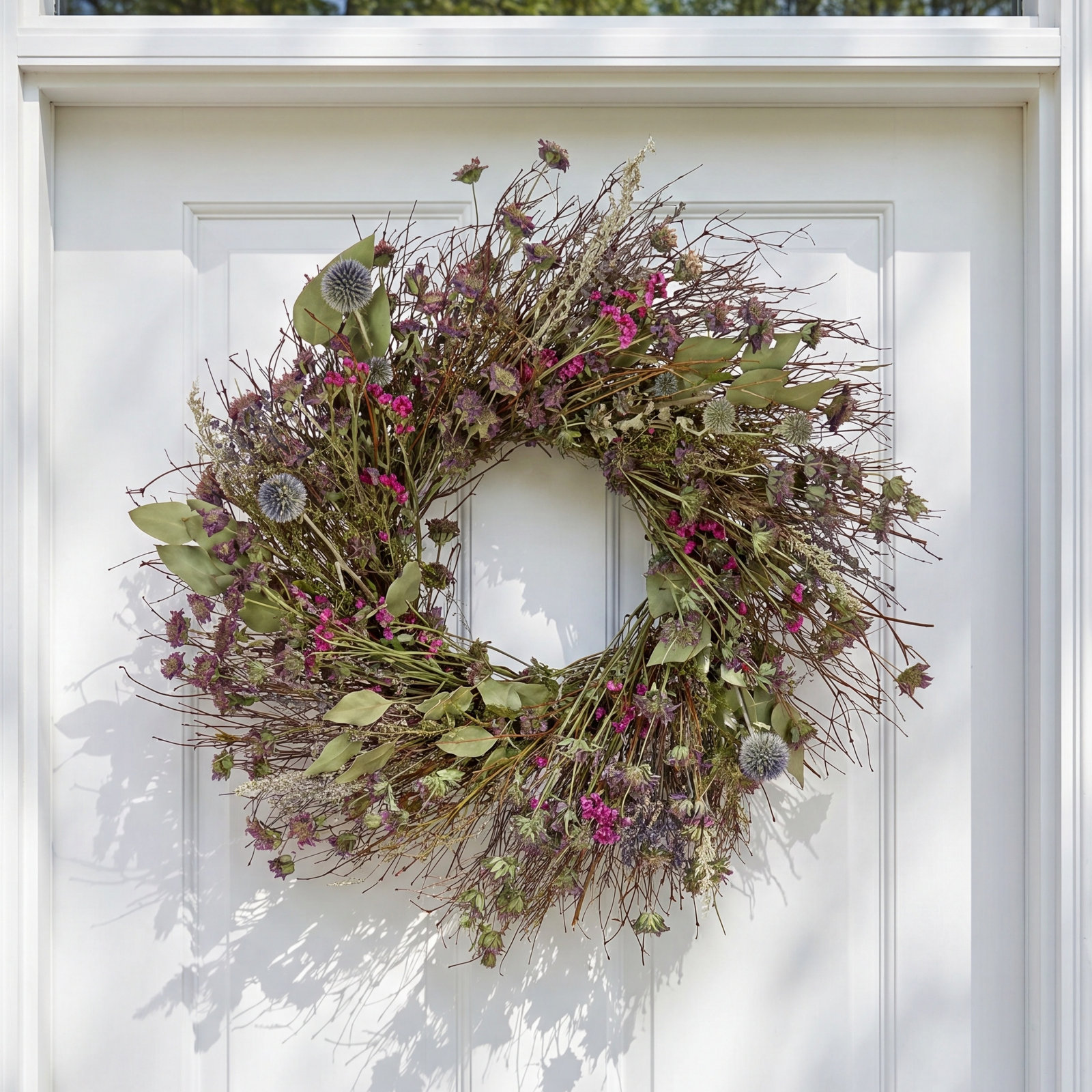 The Holiday Aisle® 22" Eucalyptus and Wildflowers Spring Wreath