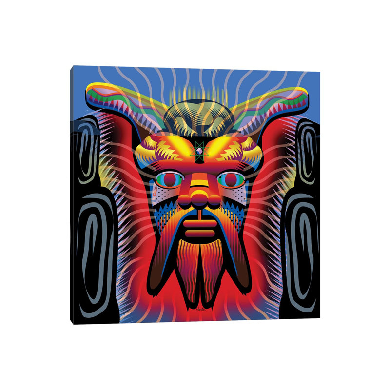 Satyr Mask by Charles Harker - Wrapped Canvas Print, 30.48 cm H x 30.48 cm W