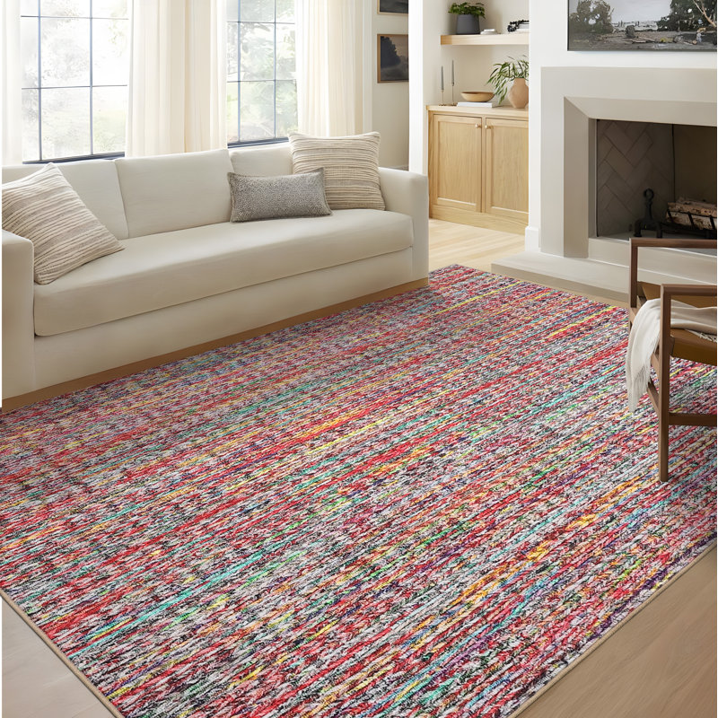 Area Rug Modern Braided Rug Washable Area Rug Non-Slip BackingNon-Shedding Carpet for Living RoomBedroom, Rectangle 9' x 12'