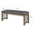 Black And Weathered Cherry Bench With Nailhead Trim