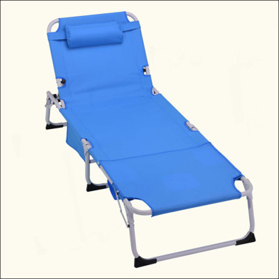 Chaise de bronzage 3 en 1 robuste avec trou pour le visage Chaise longue réglable à 5 positions pour l'extérieur