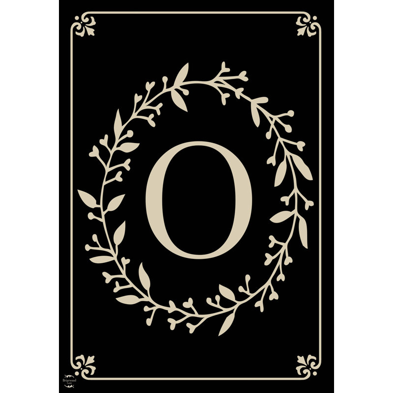  Classic Monogram Letter O Garden Flag