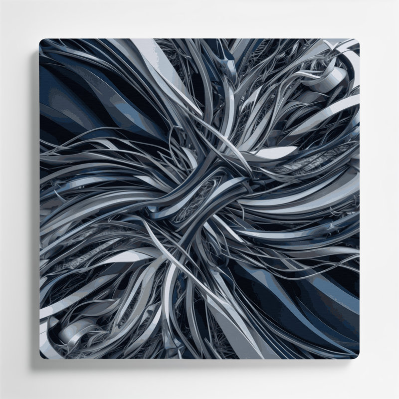 Art numérique gris abstrait numérique 38, H 12 po x l 12 po
