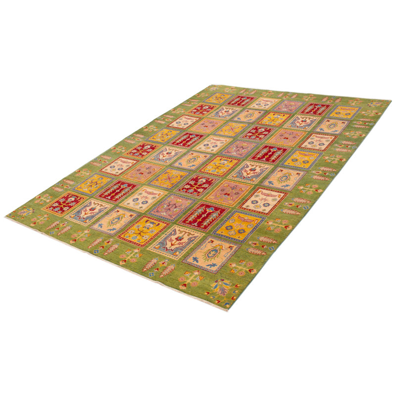 Tapis unique en laine nouvel âge 8 pi 5 po x 11 pi 4 po Annitte
