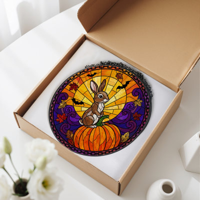 12"H Stained Glass Stained Glass Window Panel